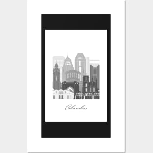 Columbus, OH, United States, map skyline - 05 style Posters and Art